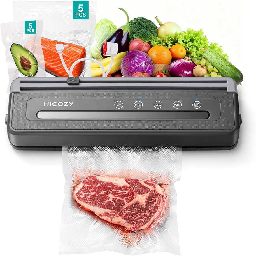 HiCOZY H600 food vacuum sealer with built-in cutter