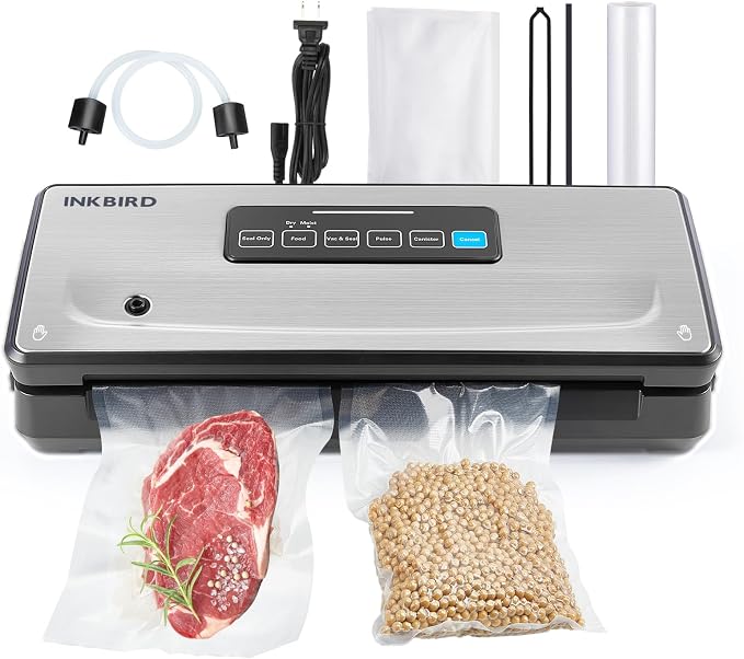 INKBIRD INK-VS02 vacuum sealer with roll storage